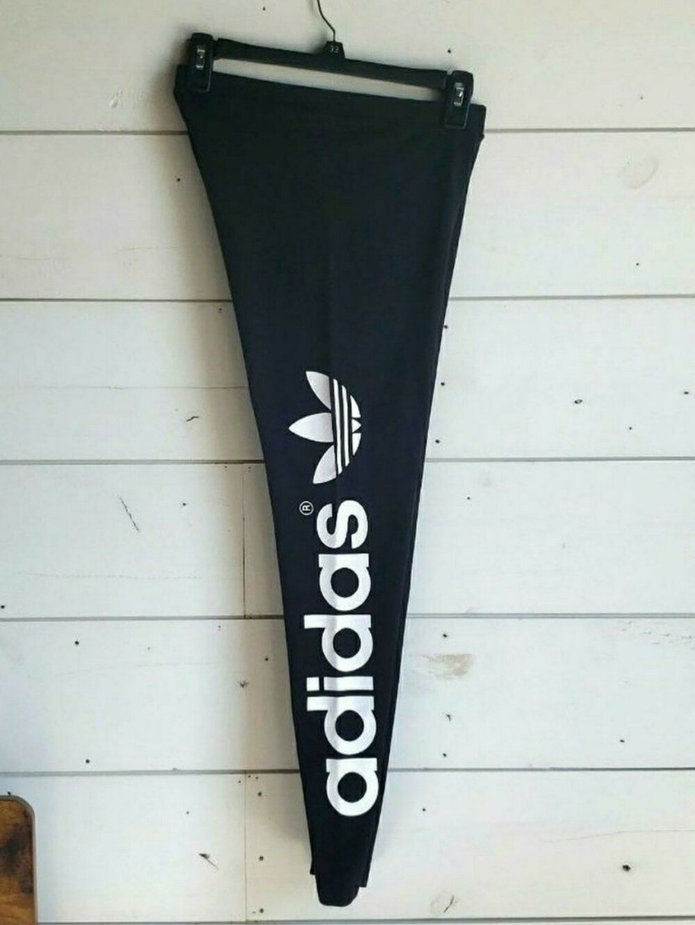 Adidas Black Mid Rise Logo Leggings Size Small